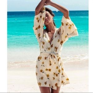 Relax on high plunging dress